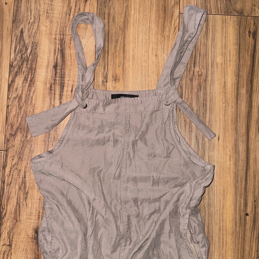 Forever 21 Taupe Tie-Shoulder Jumpsuit - Picture 3 of 6